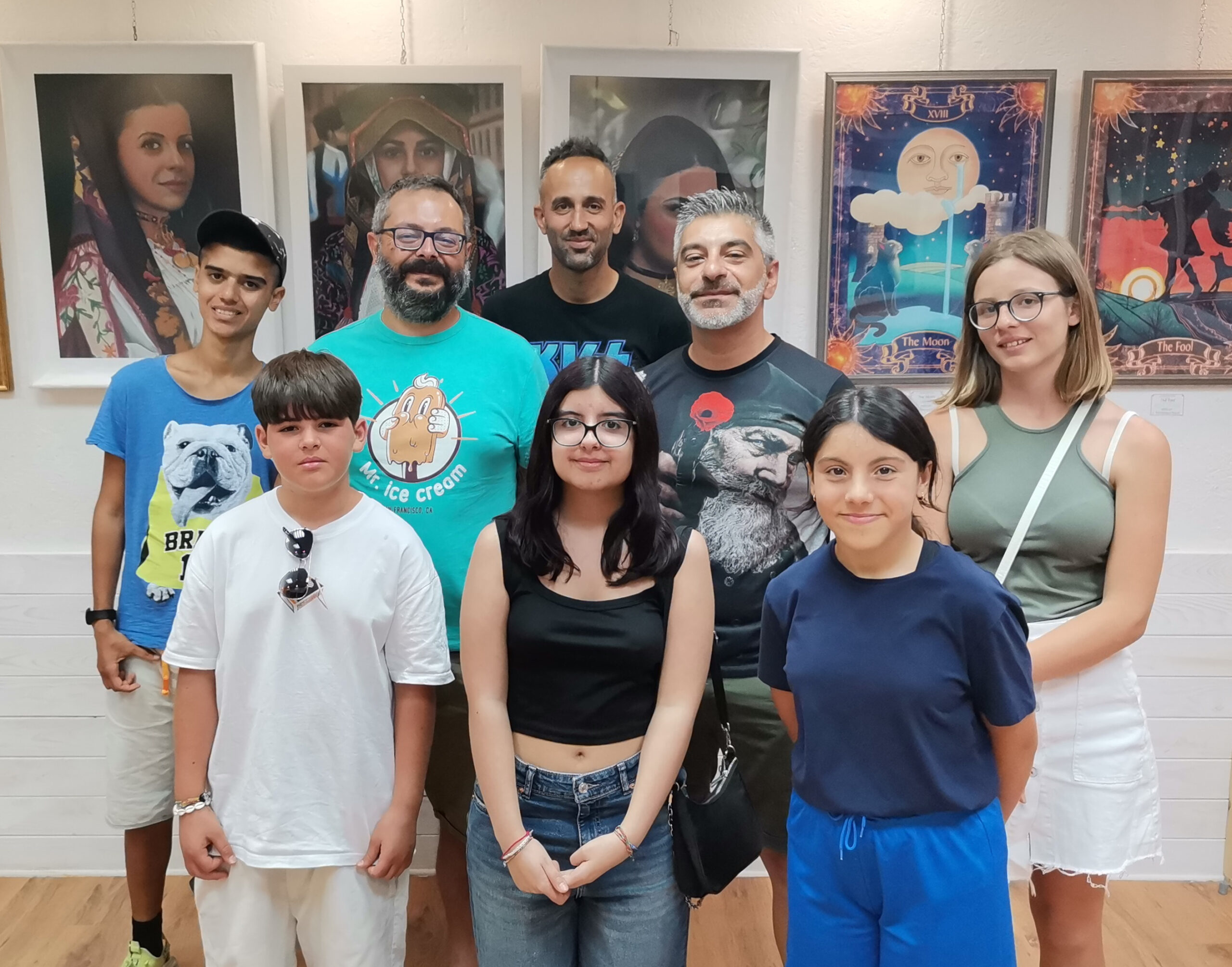 Visita alla “Mostra a tre” di Pierfrancesco Miscali, Andrea Pani e Paolo Demontis.